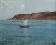 În larg by Dimitrie Florian, ulei pe pânză, sold Apr 2023