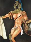 Gladiator by Petre Velicu, ulei pe pfl, offered Apr 2023