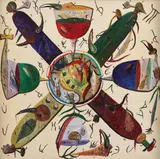 Roata vieții by Ștefan Pelmuș, 2009, ulei pe pânză, sold Apr 2023