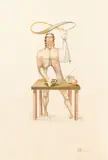 Jules Perahim, Magicianul (din seria Alfabetul ebraic), cromolitografie