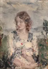 Inocență by Aurel Naray, ulei pe carton, sold Apr 2023