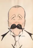 Mihai Tacorian, Tache Ionescu, 1932, acuarelă și tuș pe hârtie