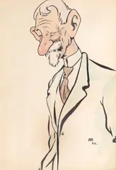 Mihai Tacorian, Alexandru Averescu, 1932, acuarelă și tuș pe hârtie