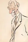 Mihai Tacorian, Alexandru Averescu, 1932, acuarelă și tuș pe hârtie