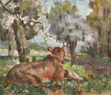 Nicolae Enea, Primăvară, ulei pe carton