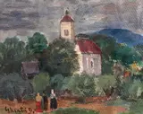 Dumitru Ghiață, Biserica din Tarnița, ulei pe carton