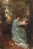 Nicolae Grigorescu, Elisabeta Doamna în biroul său, ulei pe pânză