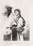 Theodor Aman, Țărancă din Mehadia, acvaforte și gravură cu acul