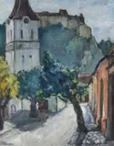 Marius Bunescu, Peisaj transilvănean, ulei pe carton