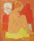 După baie by Vasile Grigore, anii '60, ulei pe pânză, offered Feb 2023