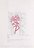 Paul Neagu, Fist City, 1981, serigrafie colorată manual