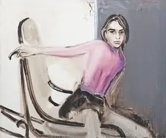 Constantin Pacea, Zoe în balansoar, 2005, ulei pe pânză