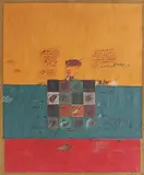 Ion Bitzan, Pătratul magic, 1976, ulei pe pânză