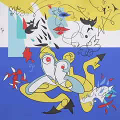 Ladybird by Teodora Gavrilă, acrilic pe pânză, sold Feb 2023
