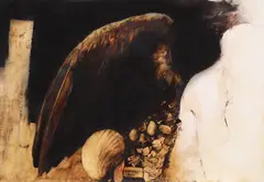 Untitled by Adrian Ghenie, 2000, ulei pe carton, offered Feb 2023