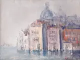 Dan Constantinescu, Vedere din Veneția, ulei pe pânză