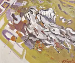 Cavalcadă by Brădut Covaliu, ulei pe pânză, offered Feb 2023