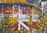 Pridvor by Mihai Sârbulescu, ulei pe pânză, sold Feb 2023