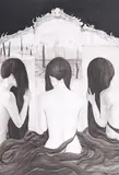 Amalia Dulhan, Trapped Within, 2021, acrilic și grafit pe hârtie