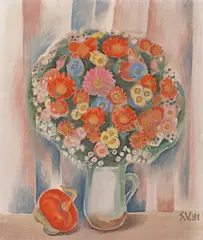 Simona Vasiliu Chintilă, Buchet de flori, 1981, ulei pe pânză
