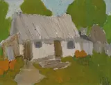 Casa bunicilor by Constantin Piliuță, ulei pe pânză, sold Feb 2023