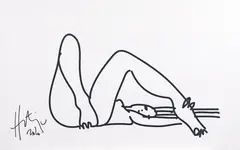 Horaţiu Mălăele, Nud, 2020, serigrafie pe pânză
