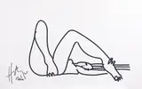 Horaţiu Mălăele, Nud, 2020, serigrafie pe pânză