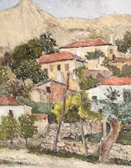 Balcic by Marcel Enescu, 1936, ulei pe carton, offered Feb 2023