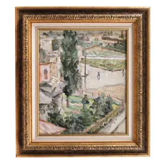 Anatol Vulpe, Peisaj din București (Sf. Spiridon după ploaie), 1936, ulei pe carton