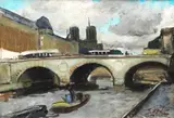 Francisc Gall, Sena spre Notre Dame, ulei pe pânză