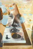 Chipul Afroditei din Knidos într-un peisaj by Salvador Dalí, cromolitografie, sold Jan 2023