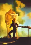 Meditație la harpă by Salvador Dalí, cromolitografie, sold Jan 2023