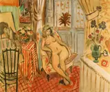 Artistul și modelul by Henri Matisse, cromolitografie, sold Jan 2023