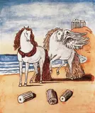 Lumină suprarealistă by Giorgio de Chirico, cromolitografie, sold Jan 2023