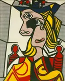 Roy Lichtenstein, Portret cu pălărie (Omagiu lui Picasso), cromolitografie