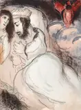 Marc Chagall, Sarah și Abimelech, cromolitografie