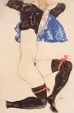 Egon Schiele, Ciorapii negri, cromolitografie