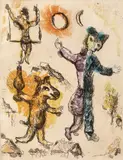 Marc Chagall, Artistul cu paletă, gravură în culori
