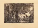 Theodor Aman, Moartea Lăpușneanului, 1887, acvaforte și gravură cu acul