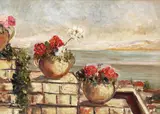 Maria Ionescu Bacaloglu, Terasă la Sorrento, ulei pe carton