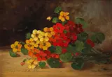 Buchet de flori by Eugenia Filotti Atanasiu, ulei pe carton, sold Jan 2023