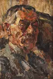 Portretul unui avocat de provincie by Rudolf Schweitzer–Cumpăna, ulei pe carton, sold Jan 2023