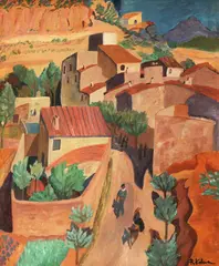 Robert Kelemen, Peisaj în Provence, tempera pe carton