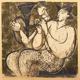 Eva Cerbu, Muzicanți, 1963, acvaforte și acvatintă