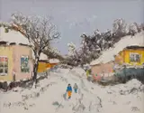 Nicolae Blei, Iarna pe uliță, ulei pe pânză