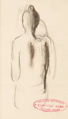 Studiu de nud by Corneliu Baba, cărbune pe hârtie, sold Jan 2023
