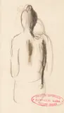 Corneliu Baba, Studiu de nud, cărbune pe hârtie