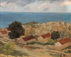 Simion Zaharia, Balcic, ulei pe carton