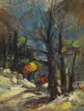 Iosif Rosenblut, Început de iarnă, 1966, ulei pe carton