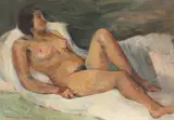 Ioan Marşic, Nud în interior, ulei pe carton